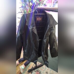 Mens black leather jacket XLT